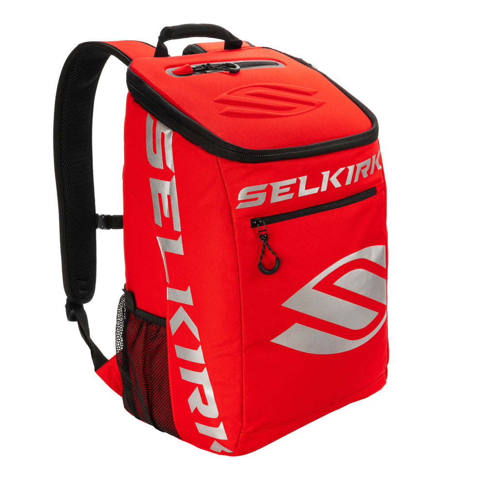 Black Selkirk Sport Core Line Team Bag with logo and zipper compartment.