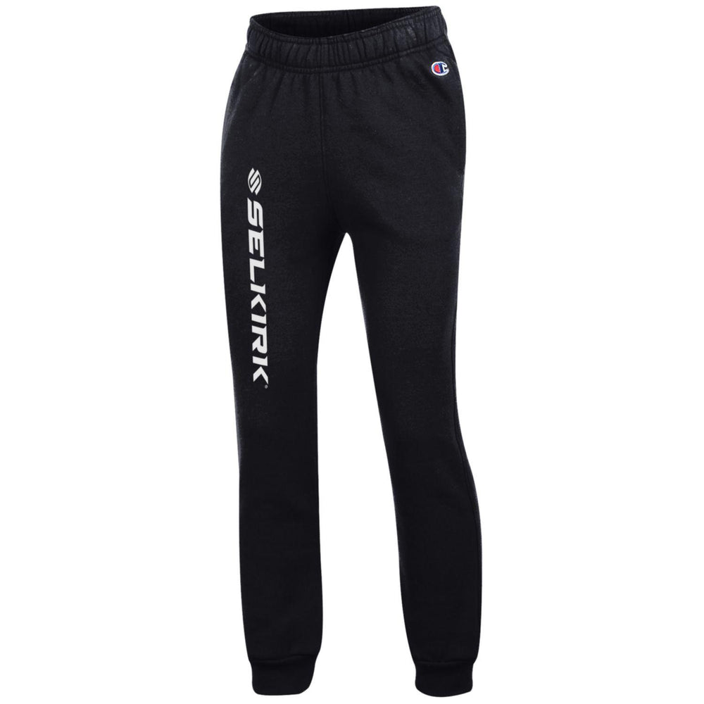 Selkirk Youth Jogger in black with 'SELKIRK' logo on the side, size small.