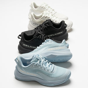 Women's CourtStrike Pro Pickleball Shoes in Blackout, White, and Blue