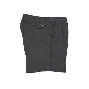 Men's Kunga Soft Shorts in Charcoal Gray, Large size, featuring side pockets and elastic waistband.