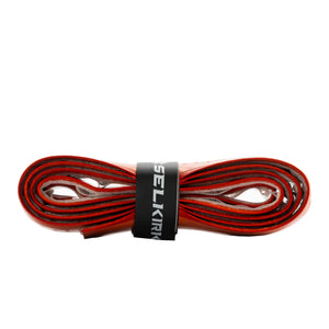 Selkirk Faux Leather Grip in red and black, rolled up with logo