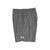 Charcoal Gray Men's Seek Shorts with elastic waistband and lasso drawcord