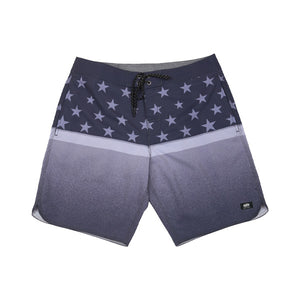 Men's Flag Boardshorts featuring a striking flag design and practical pockets.