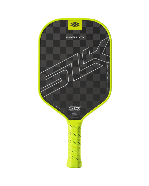 Volt Green SLK HALO Control pickleball paddle with textured surface and bright green handle