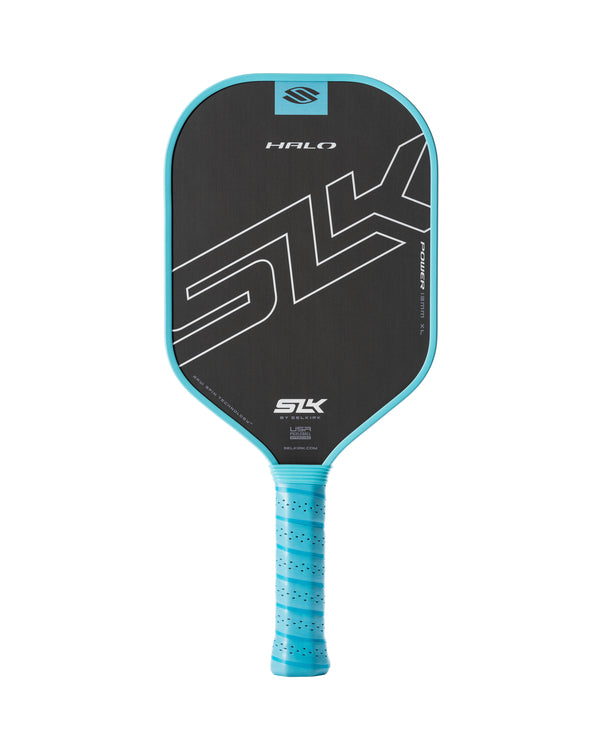 SLK HALO Power paddle in blue with a textured surface and grip design