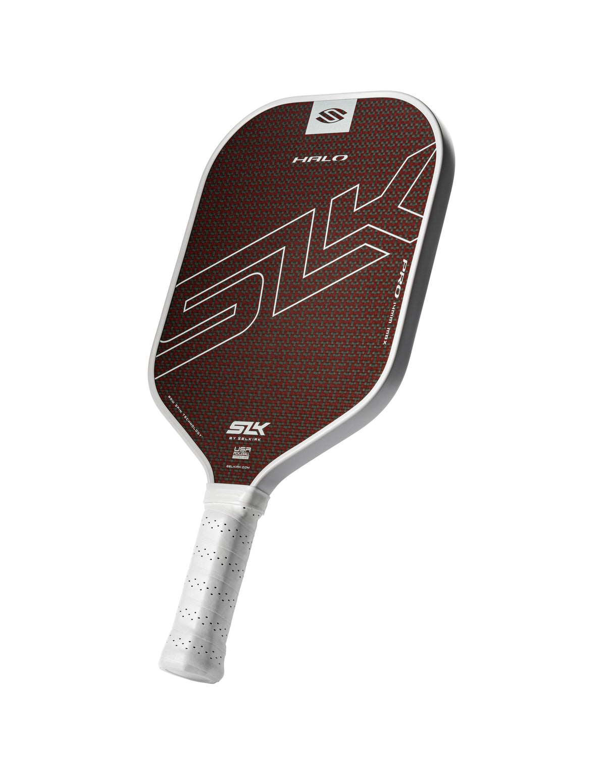 SLK HALO Pro pickleball paddle by Selkirk Sport in brown with a textured surface.
