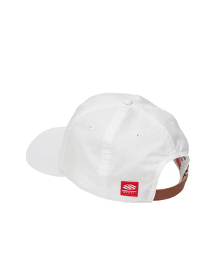 Selkirk Sport Pickleball Dad Hat with leather closure and metal clasp, white color