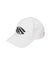 White Selkirk Sport Wide Brim Performance Hat with logo, moisture-wicking material, and ventilated back
