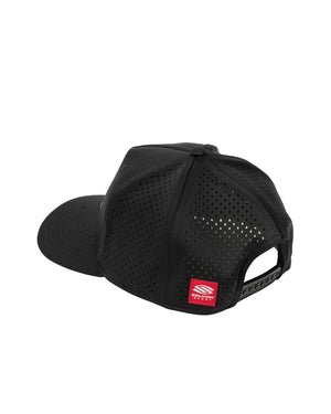 Selkirk Pickleball Performance Trucker Hat in black with breathable mesh and logo