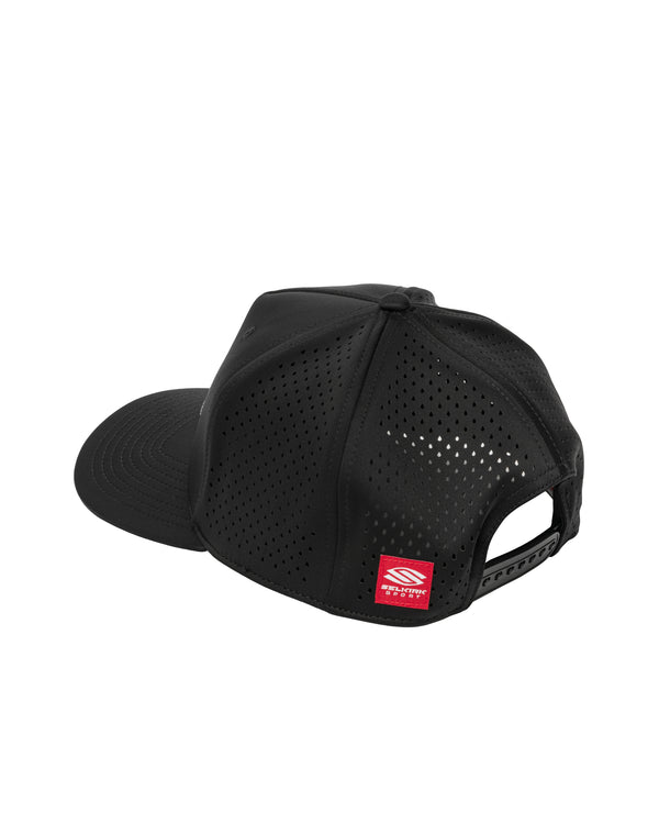 Selkirk Pickleball Performance Trucker Hat in black with breathable mesh and logo