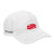 White Selkirk Performance Core Hat with red logo on front