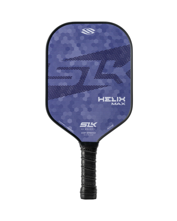 SLK Helix Pro Pickleball Paddle with Camo Glitch design and SLK HELIX MAX text