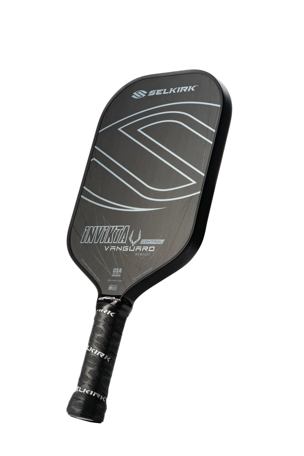 Selkirk Vanguard Control Invikta Pickleball Paddle with textured grip and sleek design.