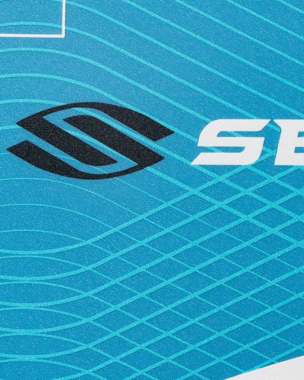 Selkirk Luxx Control Air Epic Pickleball Paddle in red, gold, and blue.