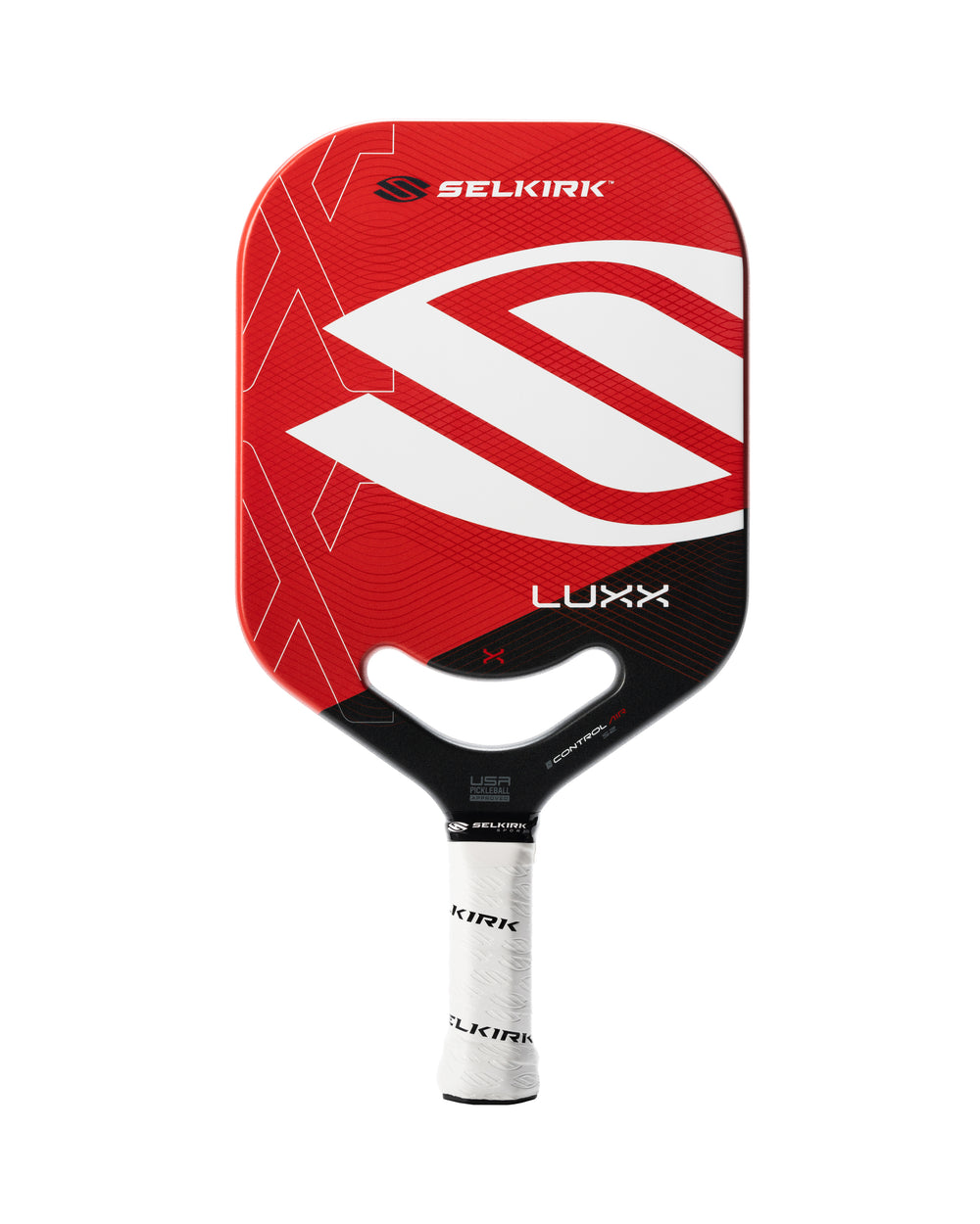 Selkirk Luxx Control Air S2 Pickleball Paddle in blue and white with a textured grip.
