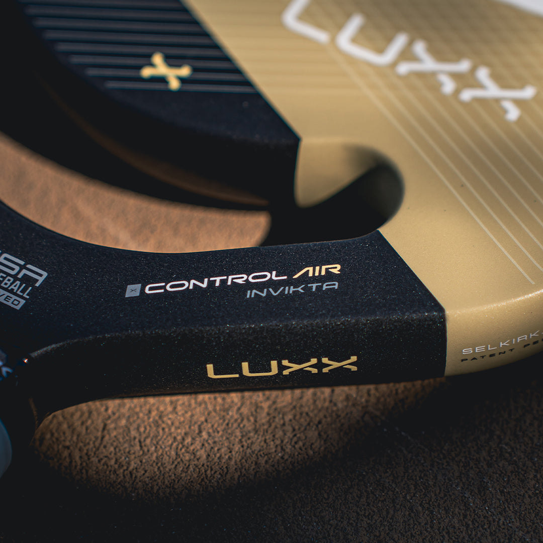 Close up image of the LUXX Control Air pickleball paddle