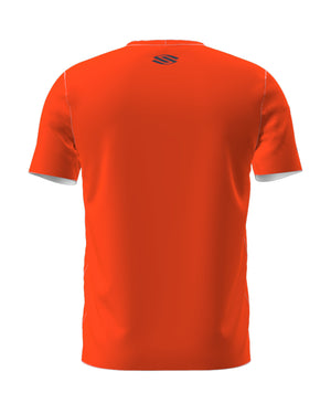 Men's Symmetrix Short Sleeve Tee in orange, back view