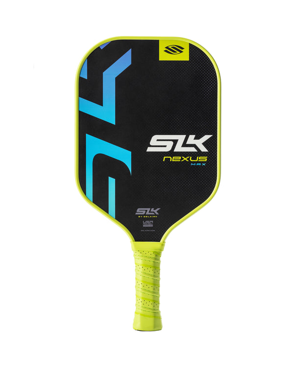 SLK Nexus Max pickleball paddle in citron color with a textured surface