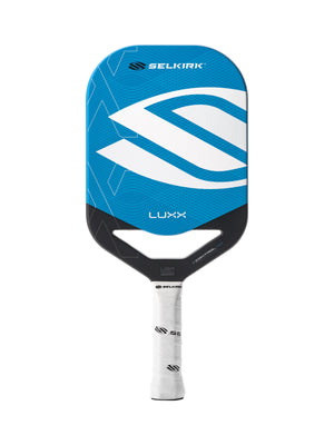 Selkirk LUXX Control Air Pickleball Paddle with InfiniGrit in the Invikta paddle shape. In blue, red, and purple.