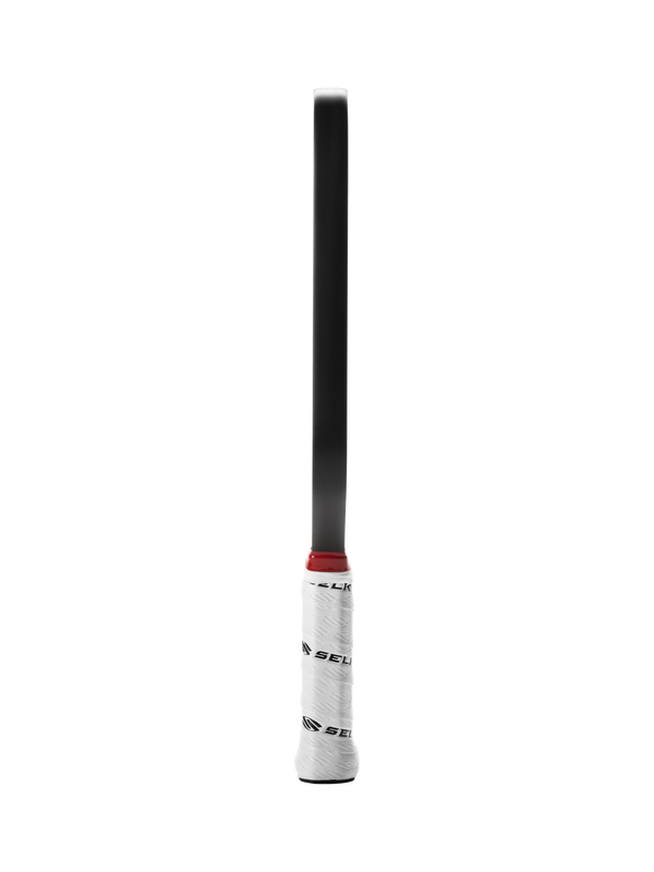 Selkirk LABS Project 008 pickleball paddle in black and red.