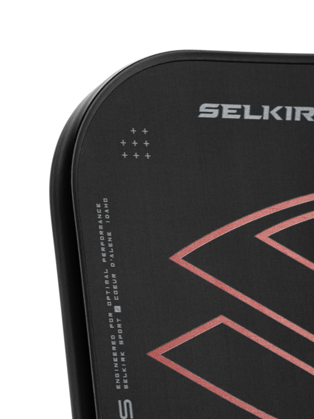 Selkirk LABS Project 008 pickleball paddle in black and red.