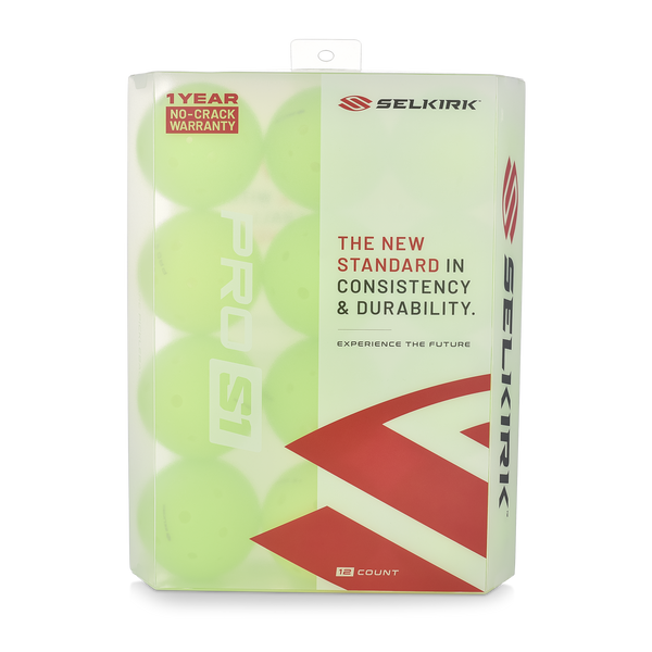 Selkirk Sport Pro S1 Pickleball 12 Pack with warranty details and product description.