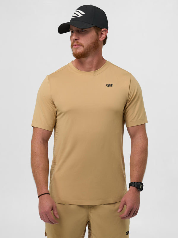 Men's Pro Line Athletic Short Sleeve Shirt in Sandstorm color