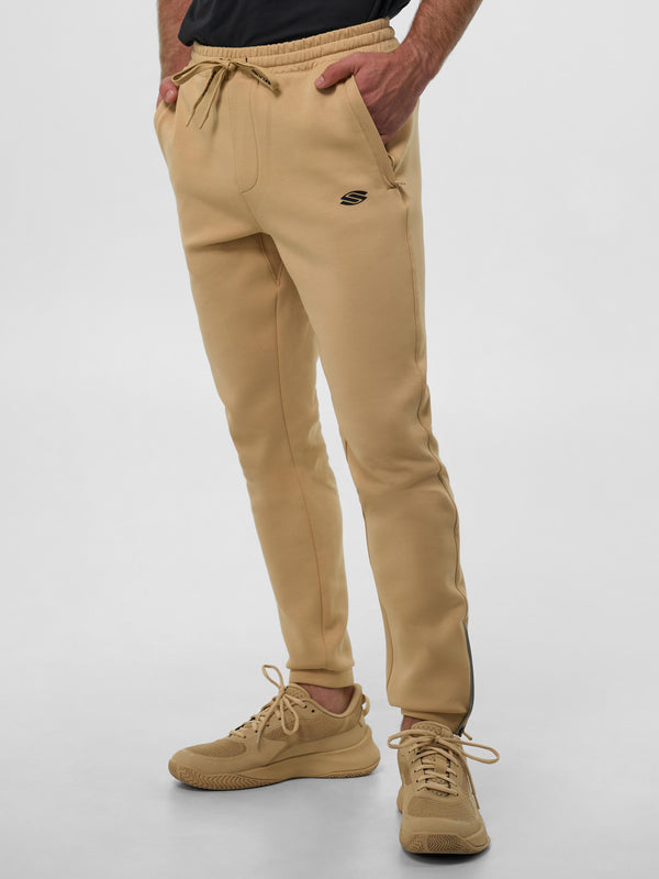 Men’s Pro Line Knit Jogger in sand color, featuring side pockets and a drawstring waist.