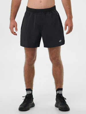 Men's Pro Line 5" Shorts in black, featuring side pockets and a logo.