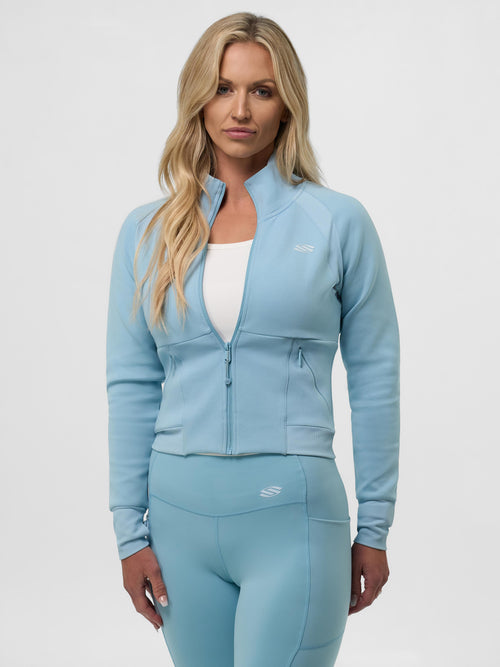 Women's Pro Line Full Zip-Up Cropped Jacket - Atmosphere / XXL