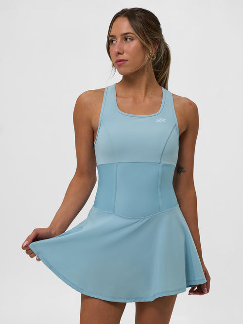 Selkirk Light blue Women's Pro Line Pickleball Dress with a flared skirt.