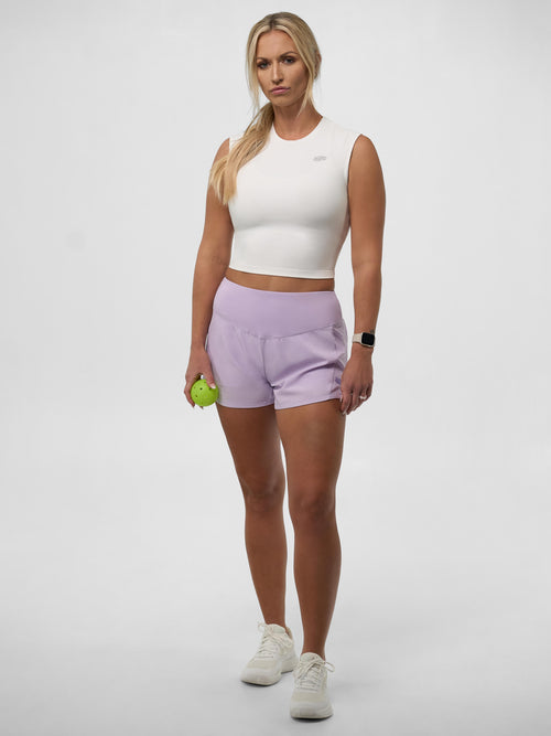 Women's Pro Line Woven Pickleball Shorts - Lavender / XXL