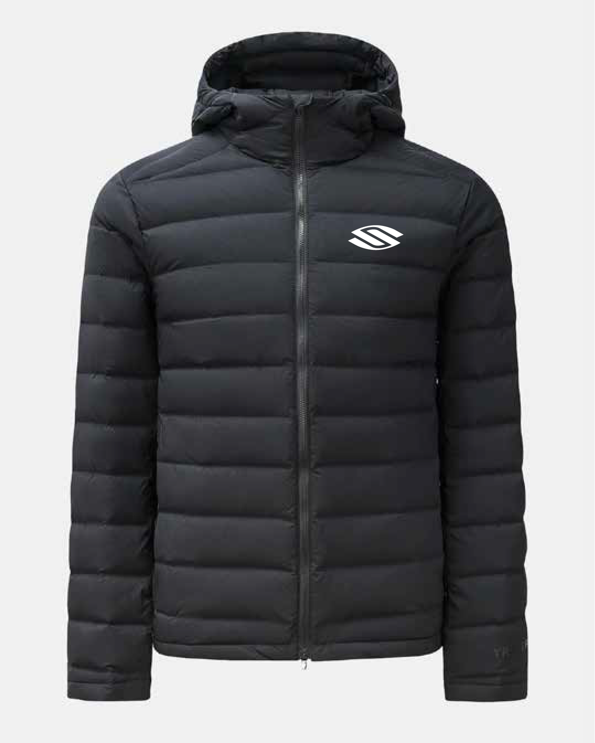 Selkirk TruWear Men's Quest Jacket in black, featuring a hood and logo, size small