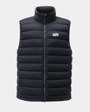 Selkirk TruWear Men's Quest Vest in black, made with 700 REAL Down fill, water-resistant and windproof.