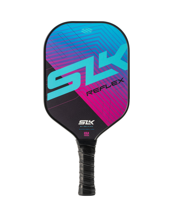 SLK Reflex Pickleball Paddle with colorful design and textured surface