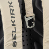 Selkirk Sport Core Line Tour Bag Pickleball Backpack in black and white.