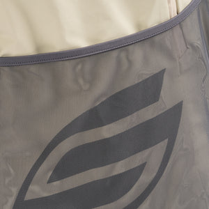 Close-up of Selkirk Pro Line Tour Bag showing logo and interior fabric