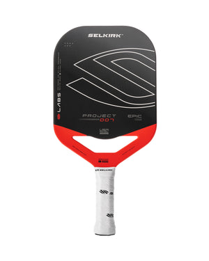 Selkirk LABS Project 007 14mm Epic pickleball paddle with red and black design