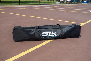 Carrying bag for SLK Pro Portable Pickleball Net on a court