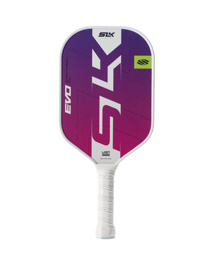 SLK EVO Control paddle featuring a thermoformed unibody design with a purple and white color scheme.