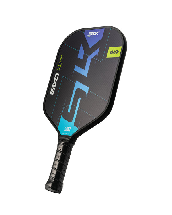 SLK EVO Power Max paddle in Oasis color, featuring a T700 CarbonFusion surface and ergonomic grip.