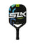 SLK OMEGA Hybrid Air paddle with a 12k UltraWeave Carbon Fiber Face, featuring a black and colorful design.