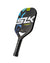 SLK Omega Hybrid XL Pickleball Paddle featuring a black and blue design.