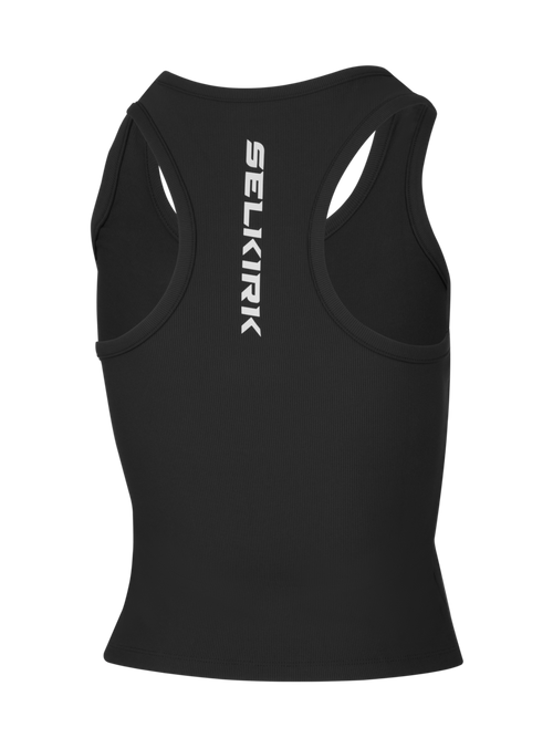 Selkirk pickleball women's tank top in black.