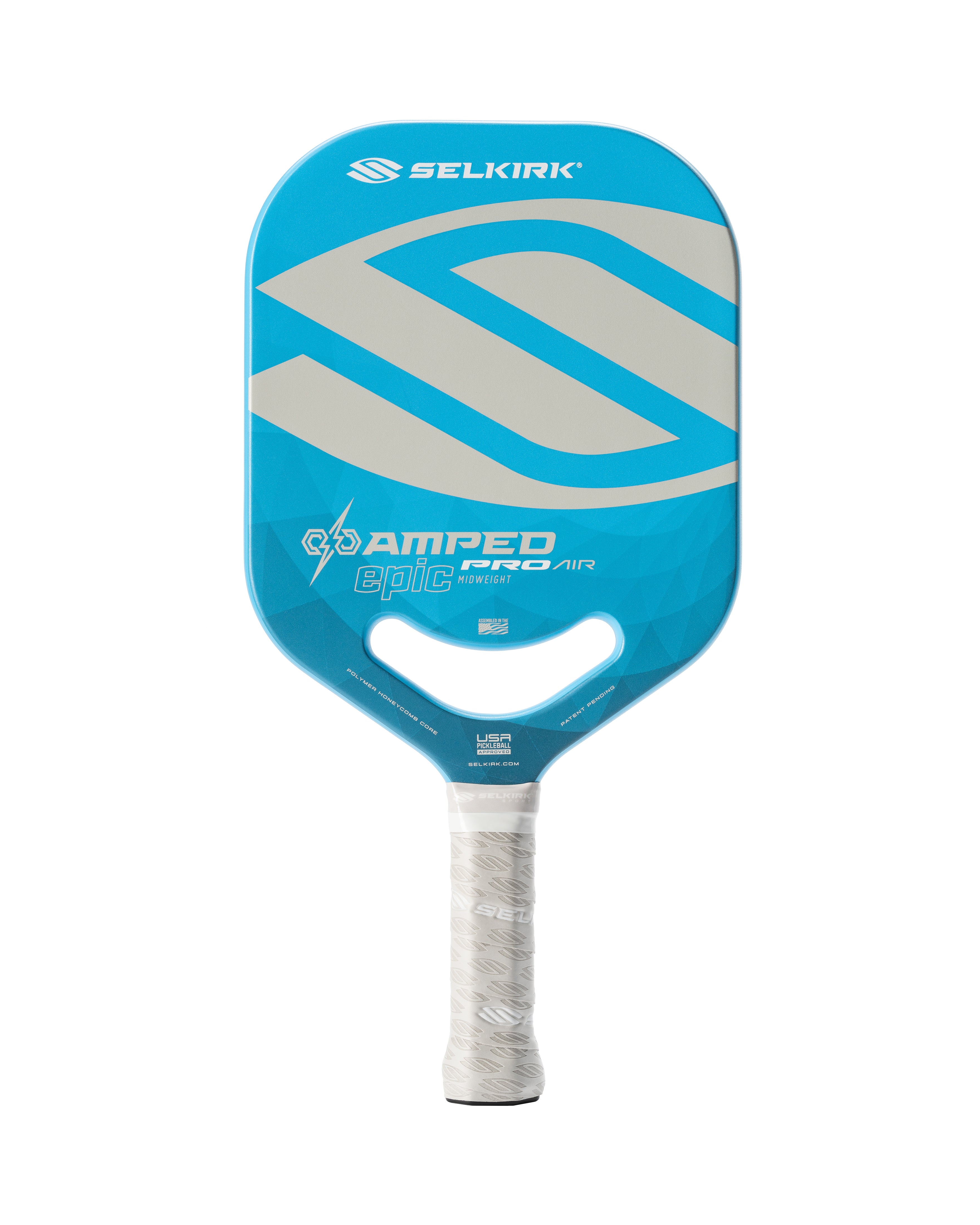 Introducing the Selkirk AMPED Pro Air Epic Pickleball Paddle, with a blend of power and control. The AMPED Pro Air Epic paddle from Selkirk Sport comes in red, purple, green, blue, and silver.
