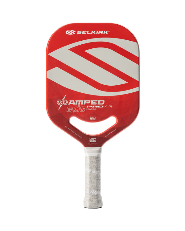 Selkirk AMPED Pro Air Epic Pickleball Paddle in blue with a textured grip.