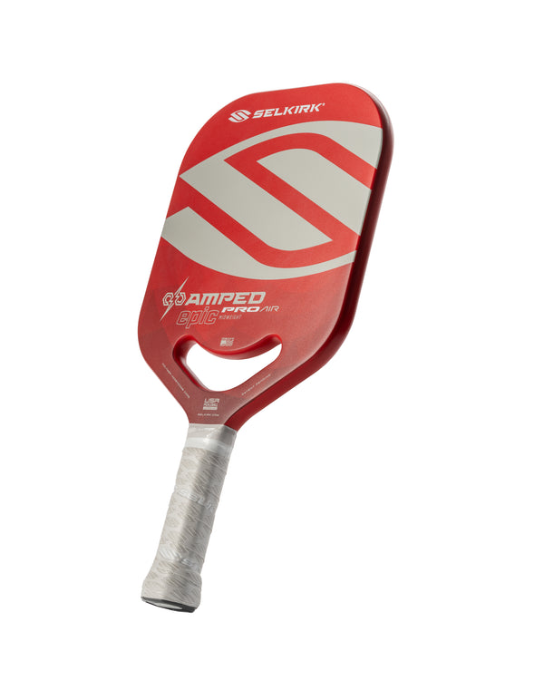 Selkirk AMPED Pro Air Epic Pickleball Paddle in blue with a textured grip.