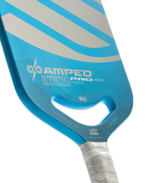 Introducing the Selkirk AMPED Pro Air Invikta Pickleball Paddle, with a blend of power and control. The AMPED Pro Air Invikta paddle from Selkirk Sport comes in red, purple, green, blue, and silver.