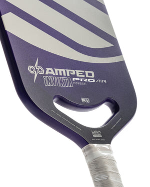Introducing the Selkirk AMPED Pro Air Invikta Pickleball Paddle, with a blend of power and control. The AMPED Pro Air Invikta paddle from Selkirk Sport comes in red, purple, green, blue, and silver.