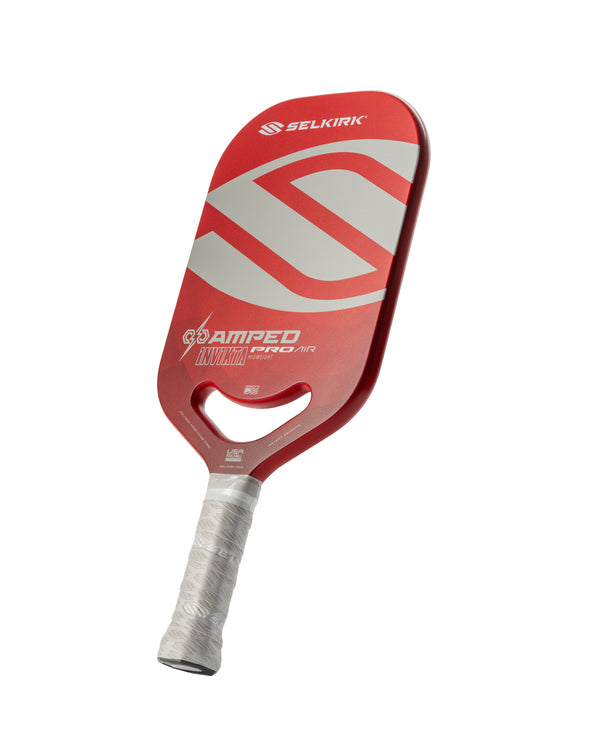 Selkirk AMPED Pro Air Invikta Pickleball Paddle in blue with a white handle.